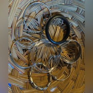 Set of Black and Silver colored Bangles